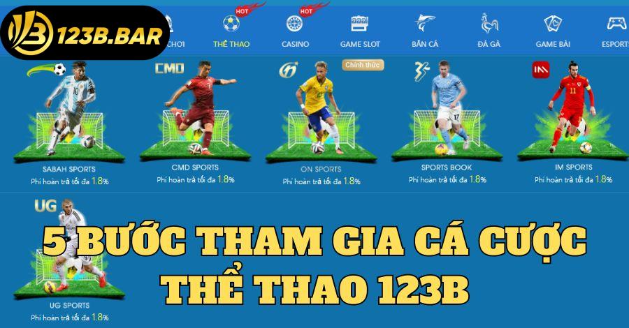 5 bước tham gia cược bóng đá 123B